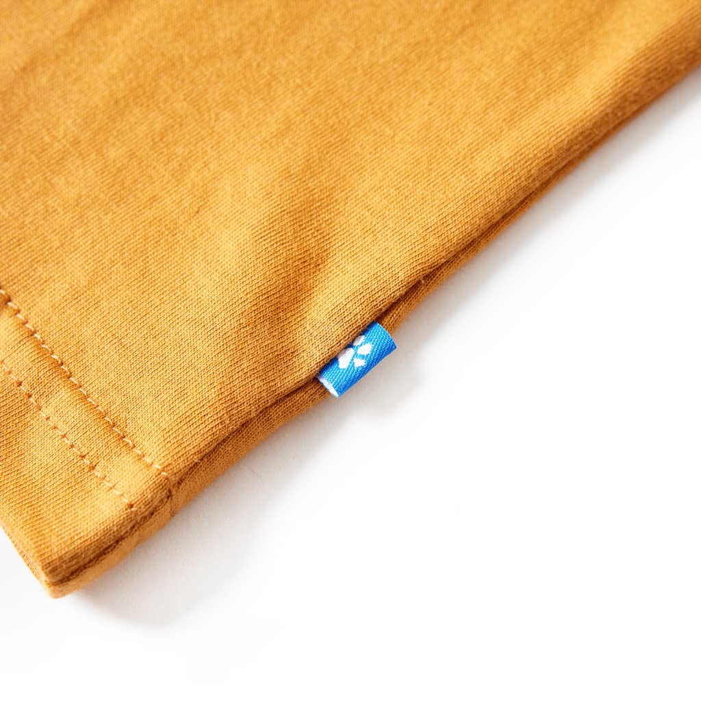 Kids' Long-Sleeved Shirt Dark Ocher 128