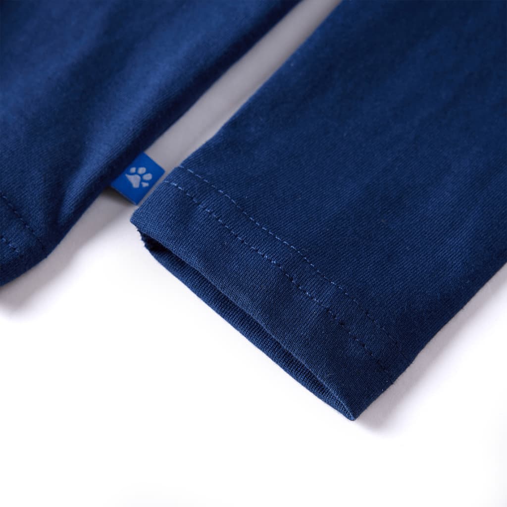Kinder-Langarmshirt Marineblau 116