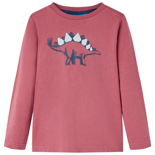 Kids' Long-Sleeved Shirt Dark Red 104