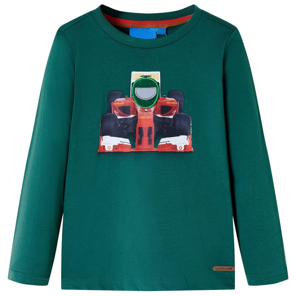 T-shirt à manches longues enfant vert 128