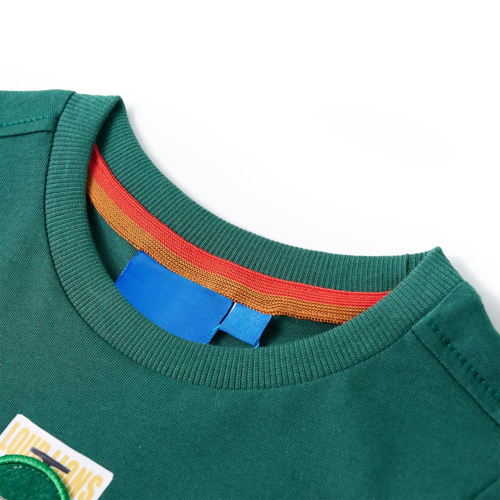 T-shirt à manches longues enfant vert 128