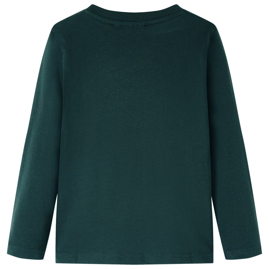 Kids' Long-Sleeved Shirt Dark Green 104