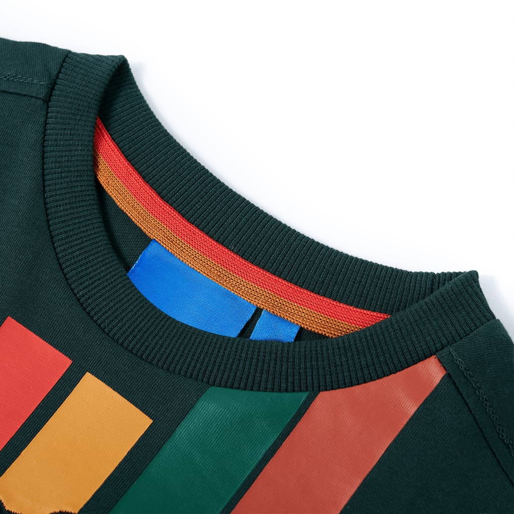 Kids' Long-Sleeved Shirt Dark Green 104