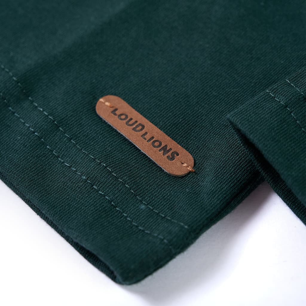 Kids' Long-Sleeved Shirt Dark Green 104
