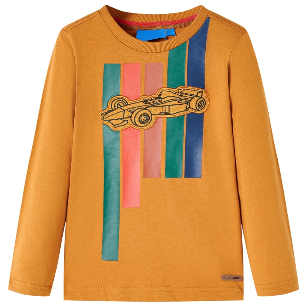 Kids' Long-Sleeve Shirt Dark Ochre 104