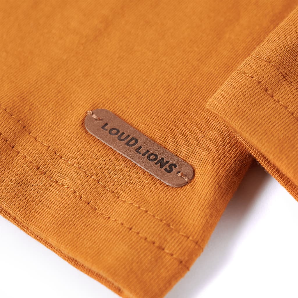 Kids' Long-Sleeve Shirt Dark Ochre 104
