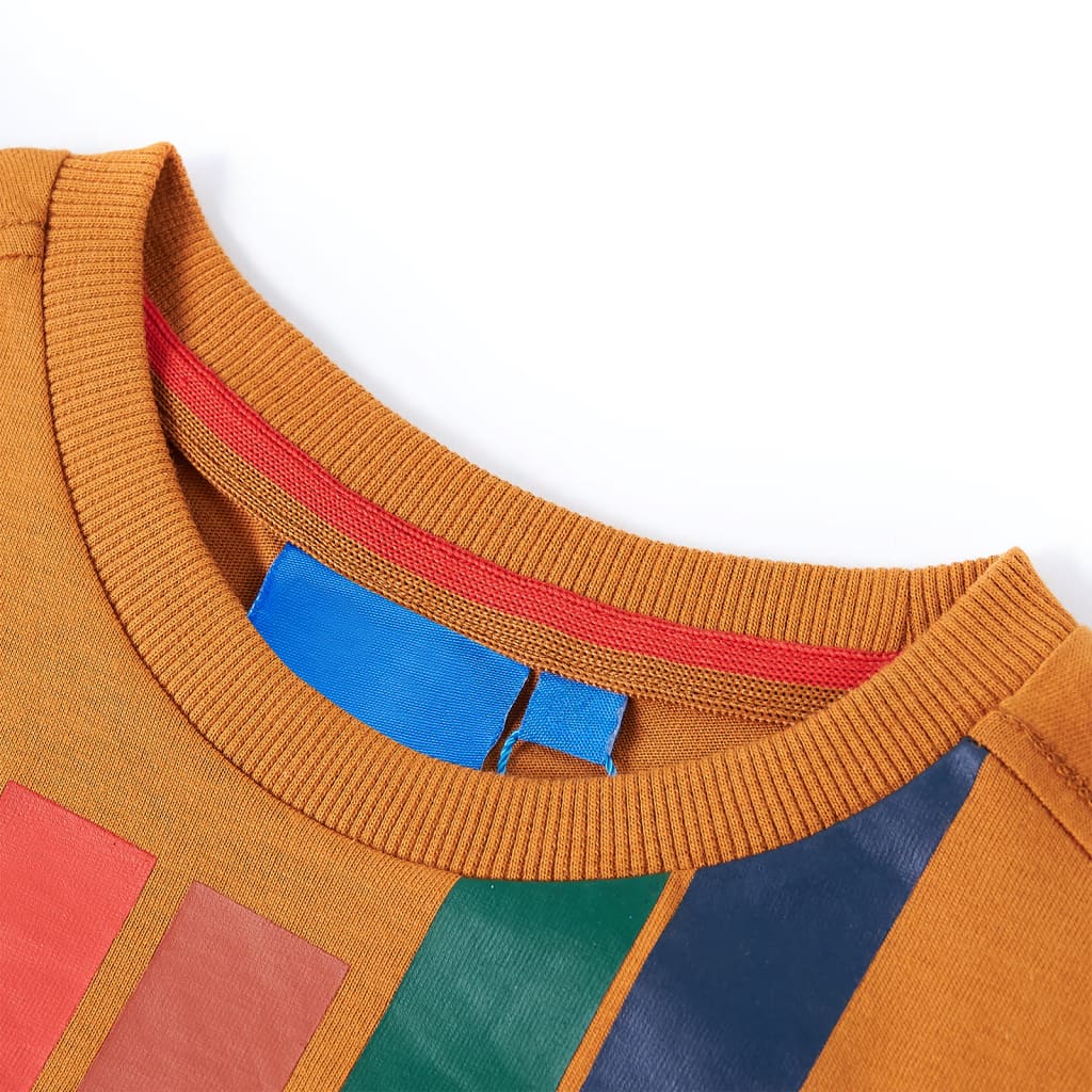 Kids' Long-Sleeved Shirt Dark Ochre 116