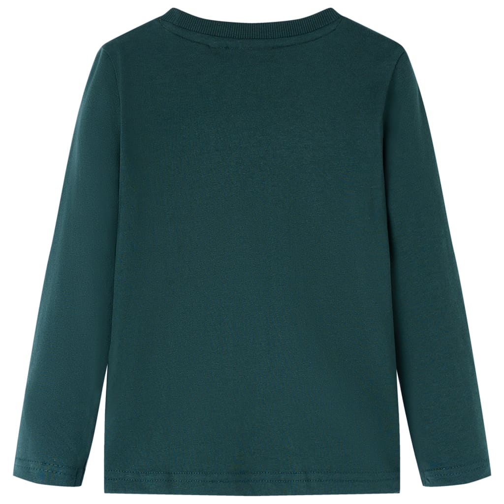 Children's Long-Sleeved Shirt Dark Green 116