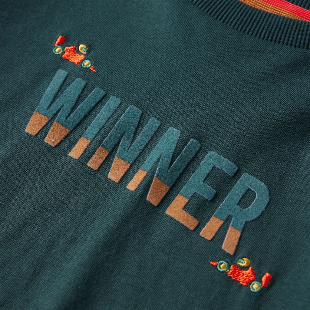 Children's Long-Sleeved Shirt Dark Green 116