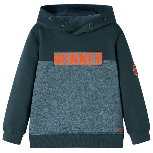 Kinder-Kapuzenpullover Dunkelgrün 104