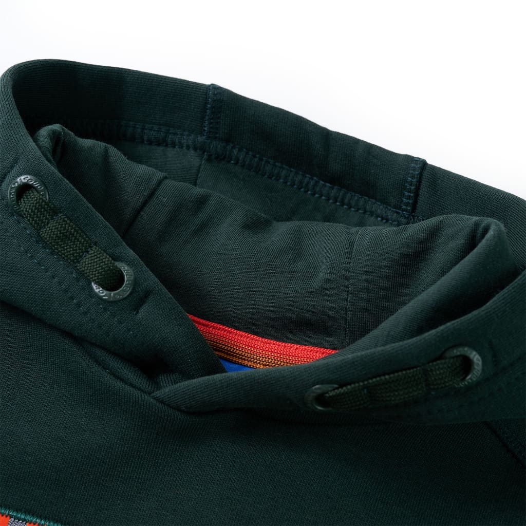Sweat à capuche enfant Vert foncé 116