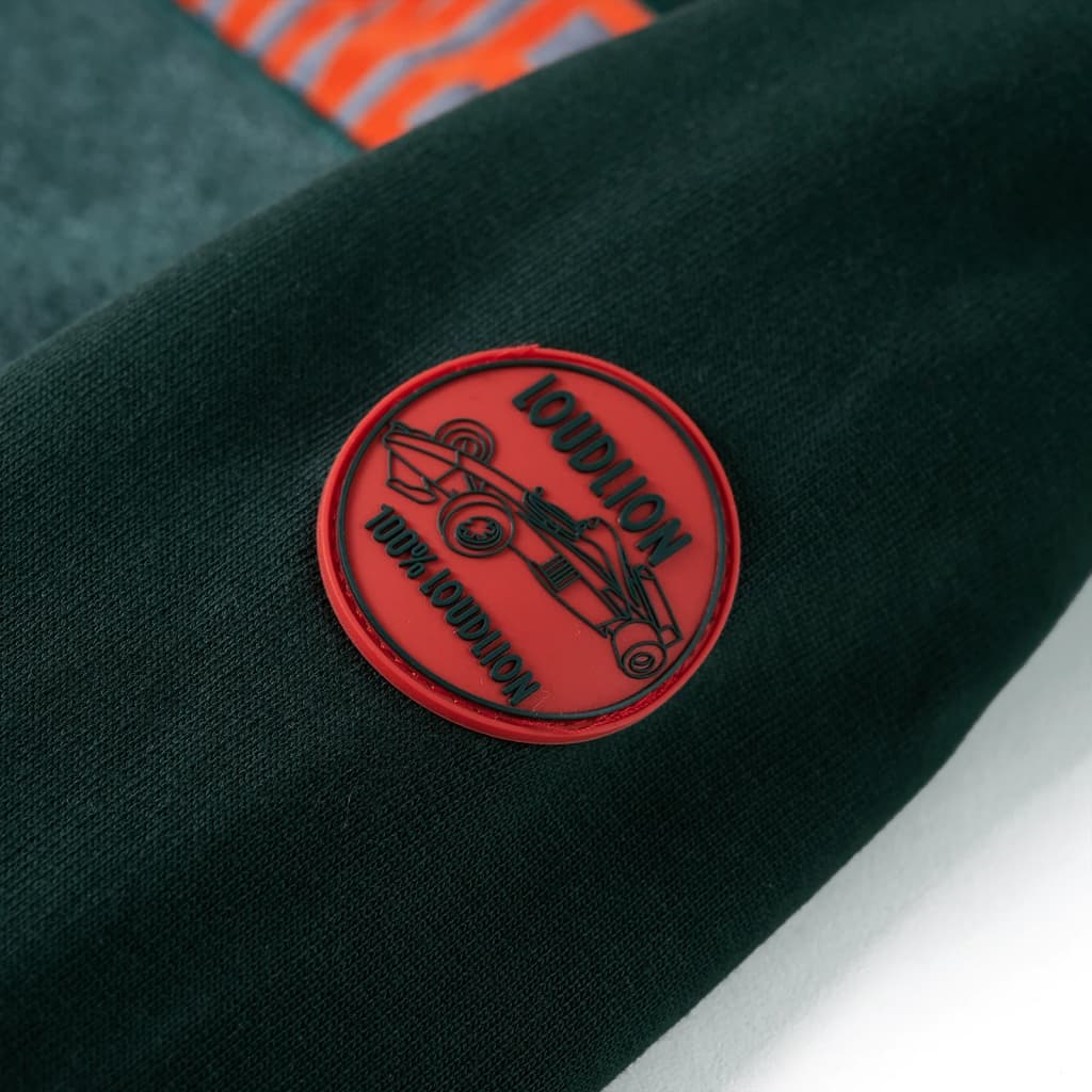 Sweat à capuche enfant Vert foncé 116
