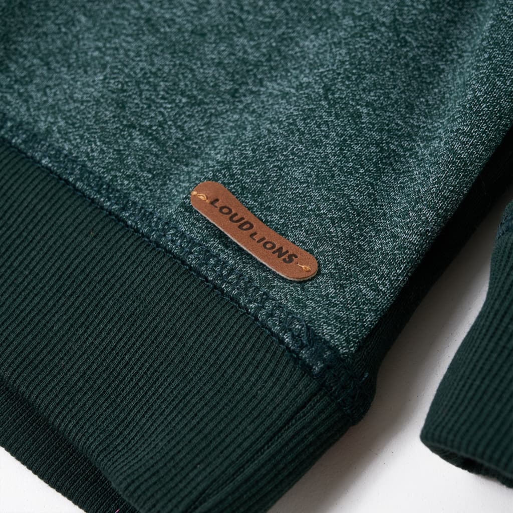 Sweat à capuche enfant Vert foncé 116