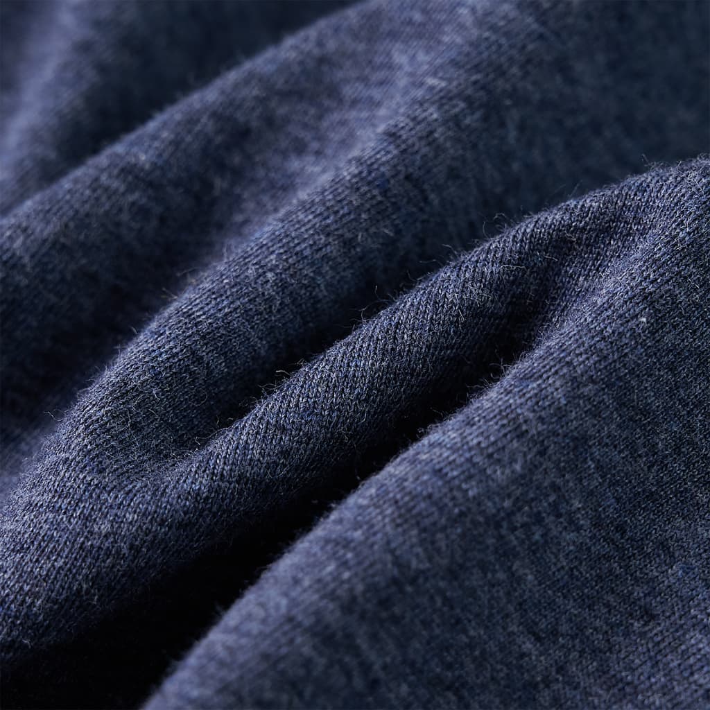 Kids' Long-Sleeved Shirt Dark Blue Mélange 128