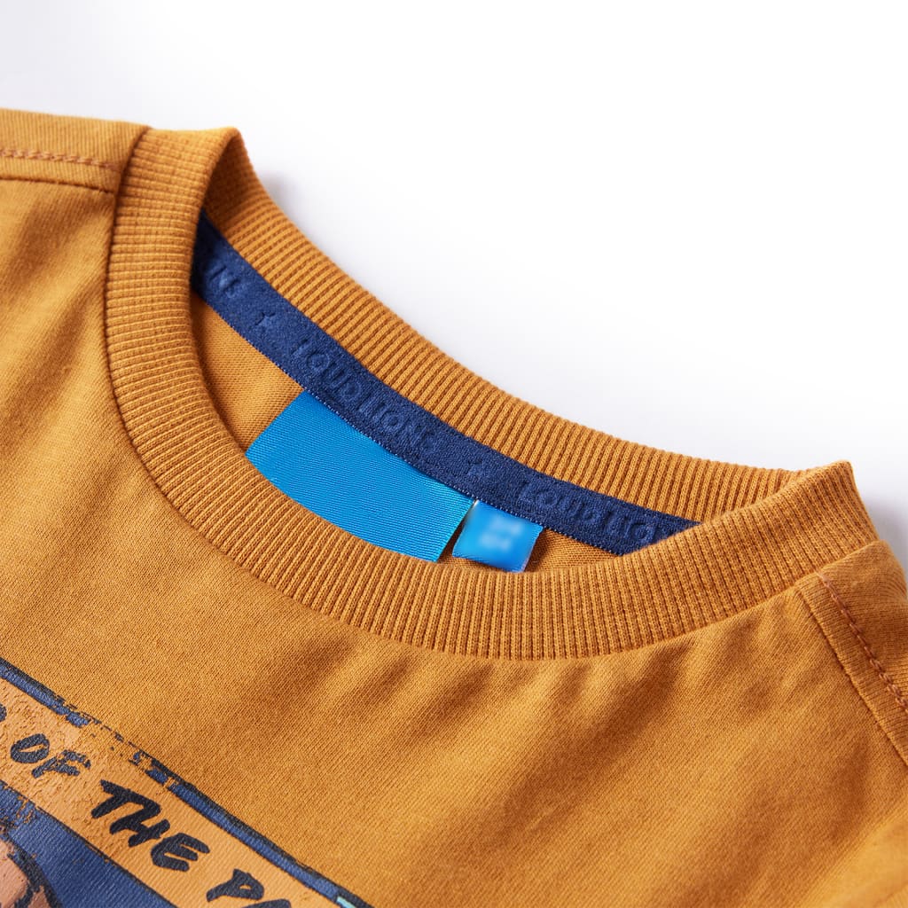 T-shirt à manches longues enfant Ocre foncé 116