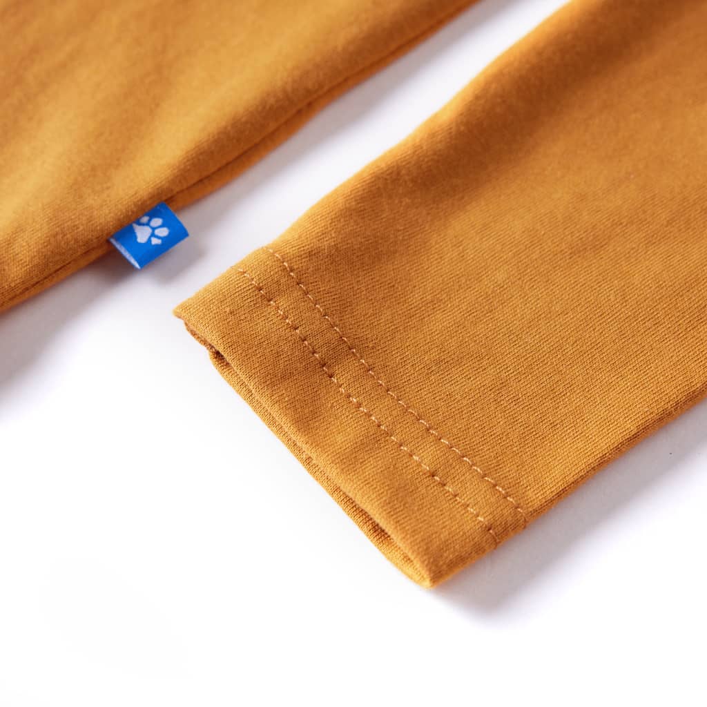 T-shirt à manches longues enfant Ocre foncé 116