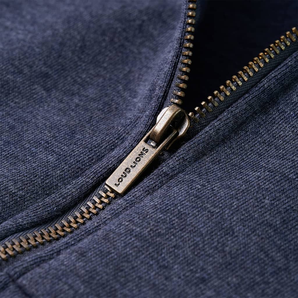 Kids' Zip-Up Hoodie Dark Blue Melange 92