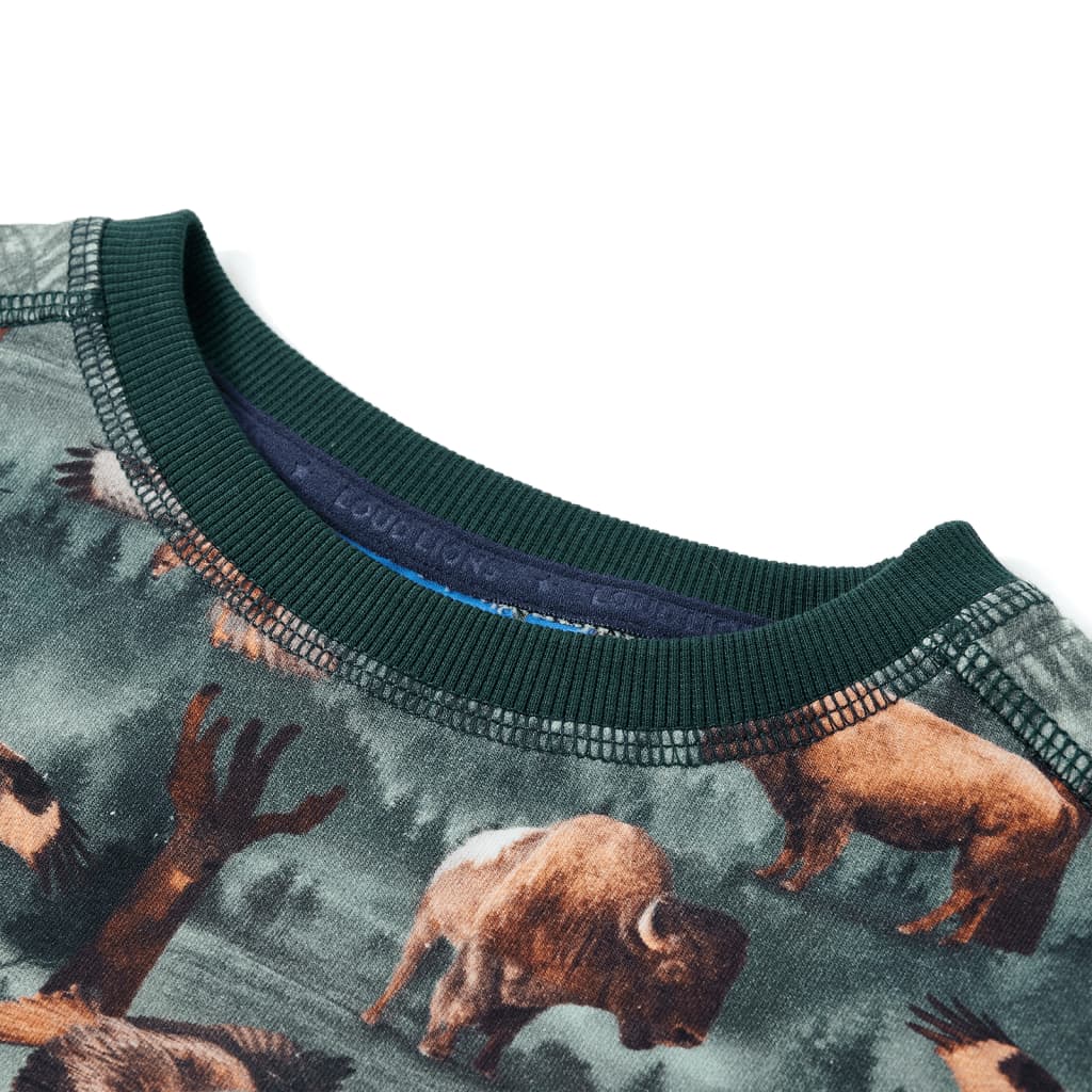 Sweat-shirt enfant vert foncé 92