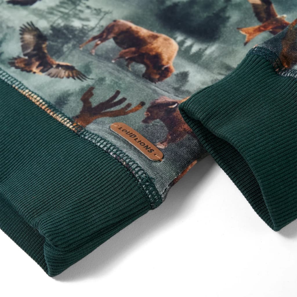 Sweat-shirt enfant vert foncé 92