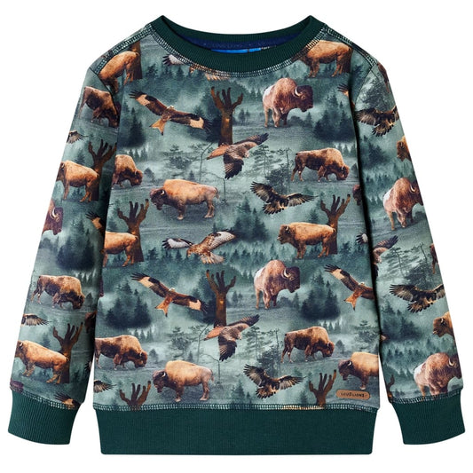 Kinder-Sweatshirt Dunkelgrün 104