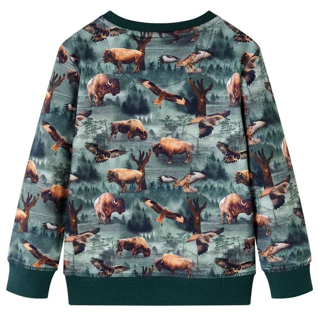 Sweat-shirt enfant vert foncé 104