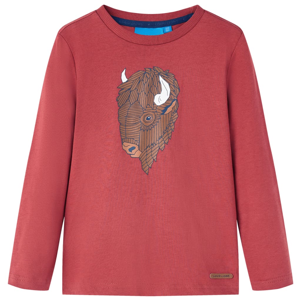 T-shirt manches longues enfant Rouge foncé 116