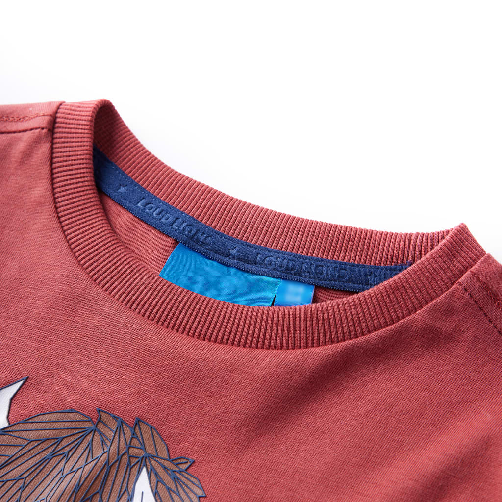 T-shirt manches longues enfant Rouge foncé 140