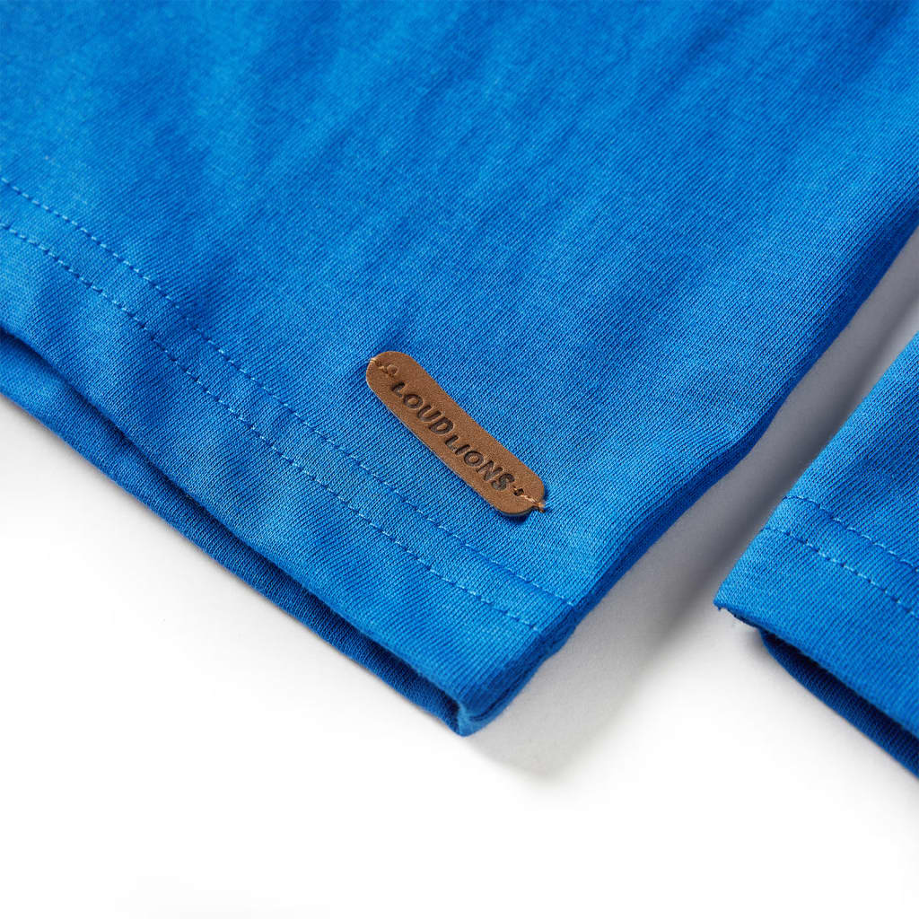 Kinder-Langarmshirt Kobaltblau 116