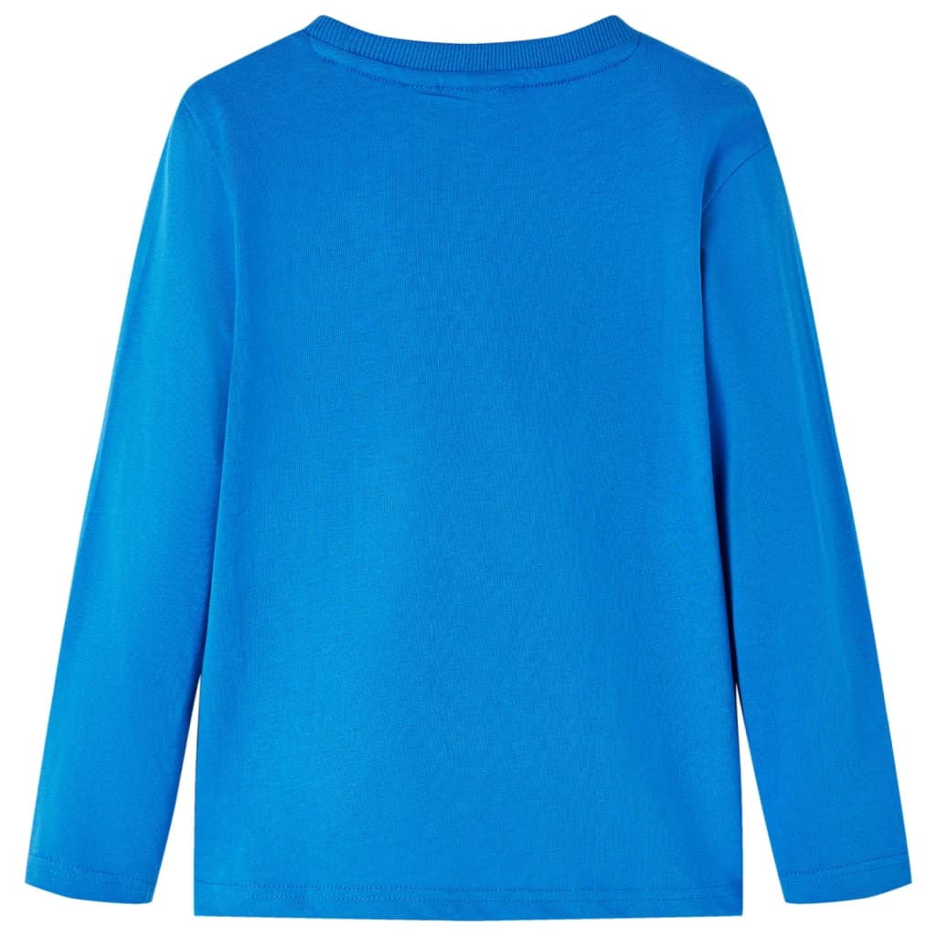 T-shirt à manches longues enfant bleu cobalt 128