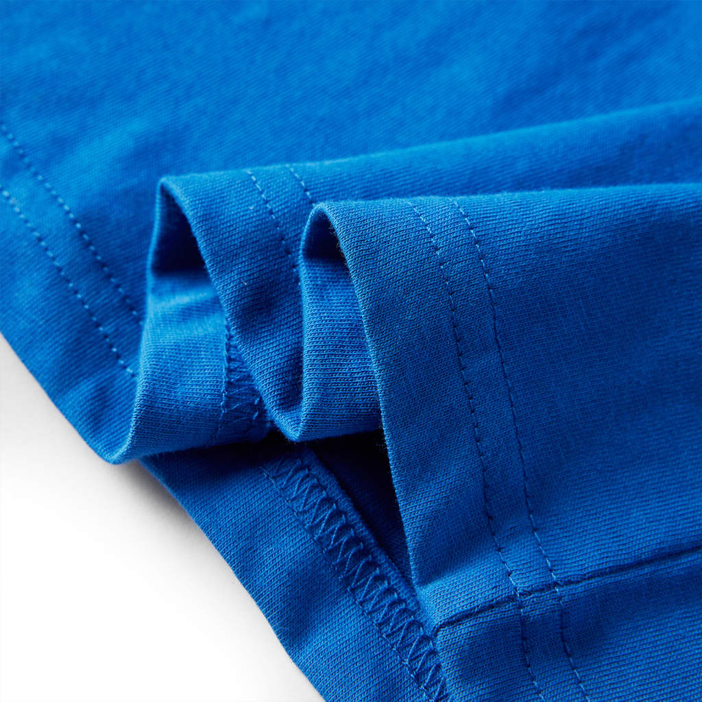 T-shirt à manches longues enfant bleu cobalt 128