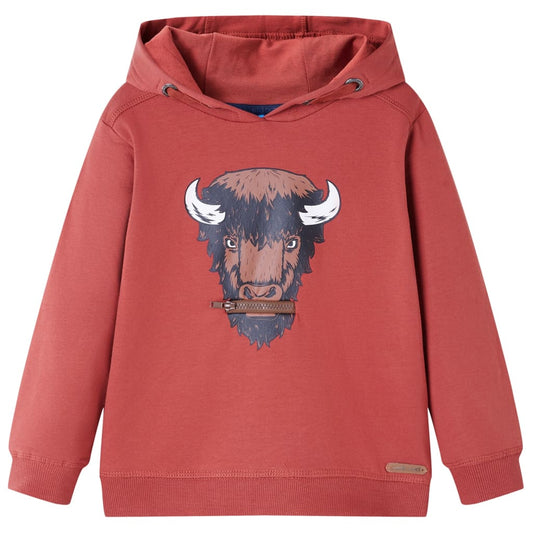 Kinder-Kapuzenpullover Dunkelrot 128