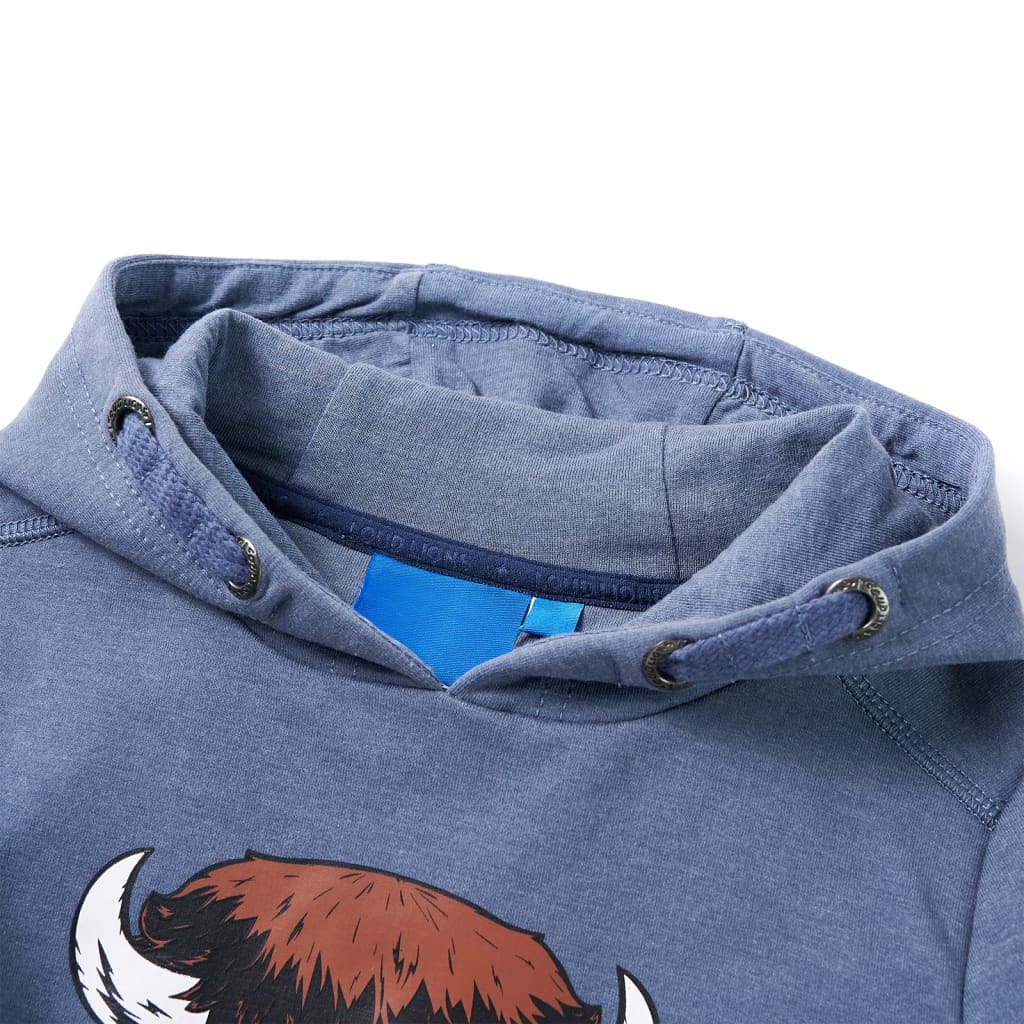Kids' Hooded Sweatshirt Blue Marl 116