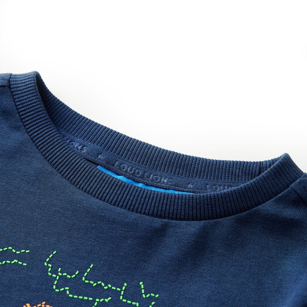 Kids' Long-Sleeved Shirt Navy Blue 92