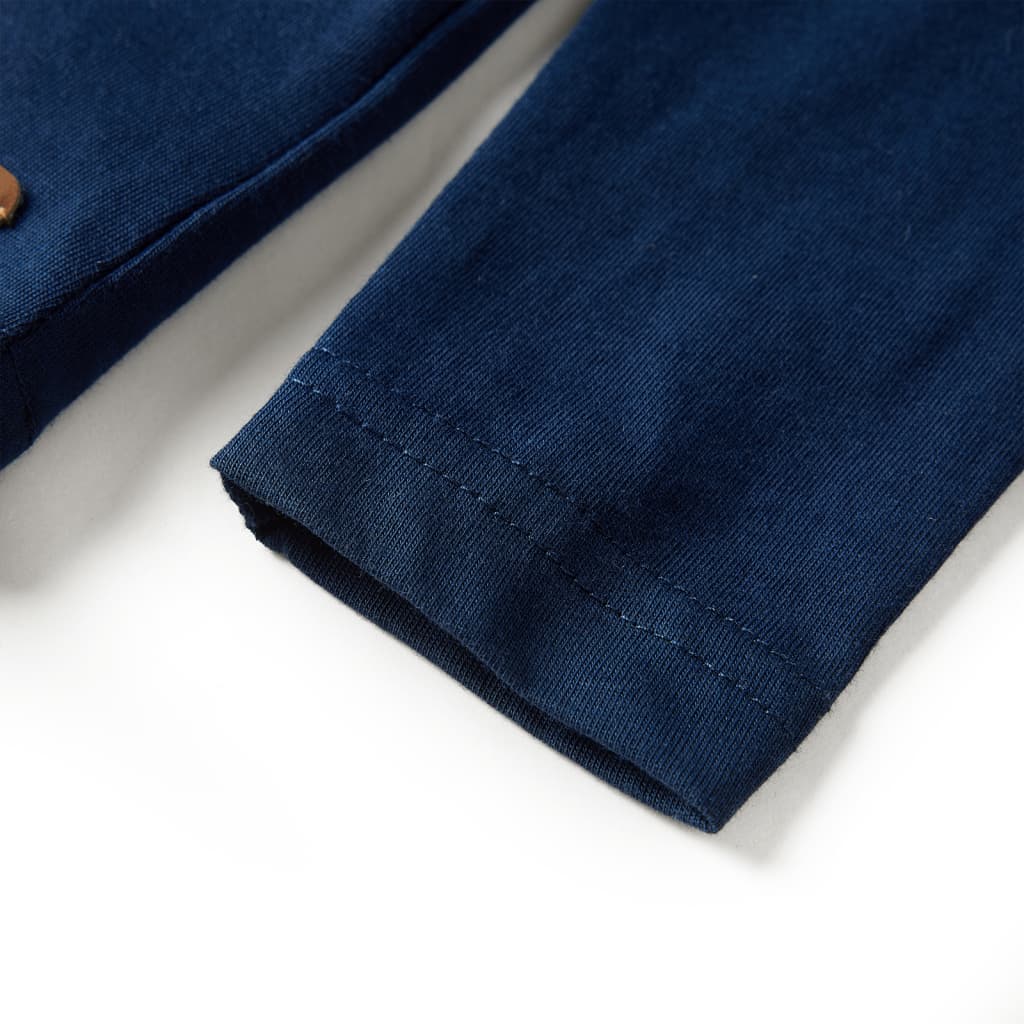 Kinder-Langarmshirt Marineblau 104