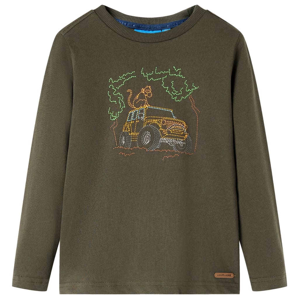 T-shirt manches longues enfant kaki 92