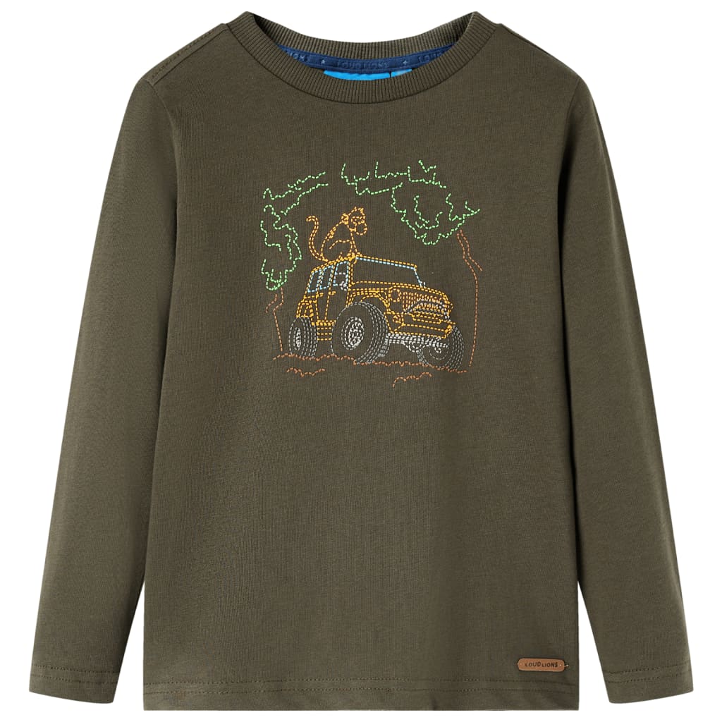 Kids' Long-Sleeve Shirt Khaki 104