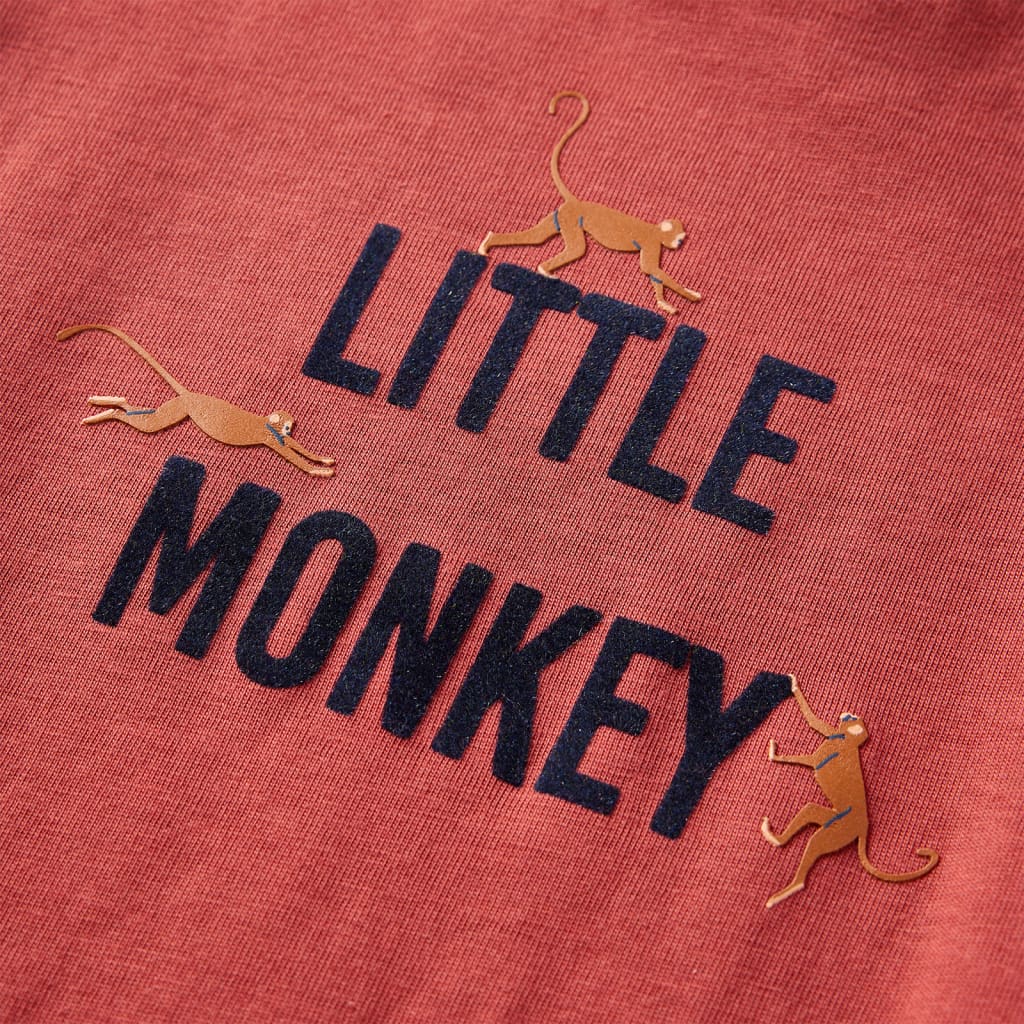 T-shirt à manches longues enfant rouge foncé 92