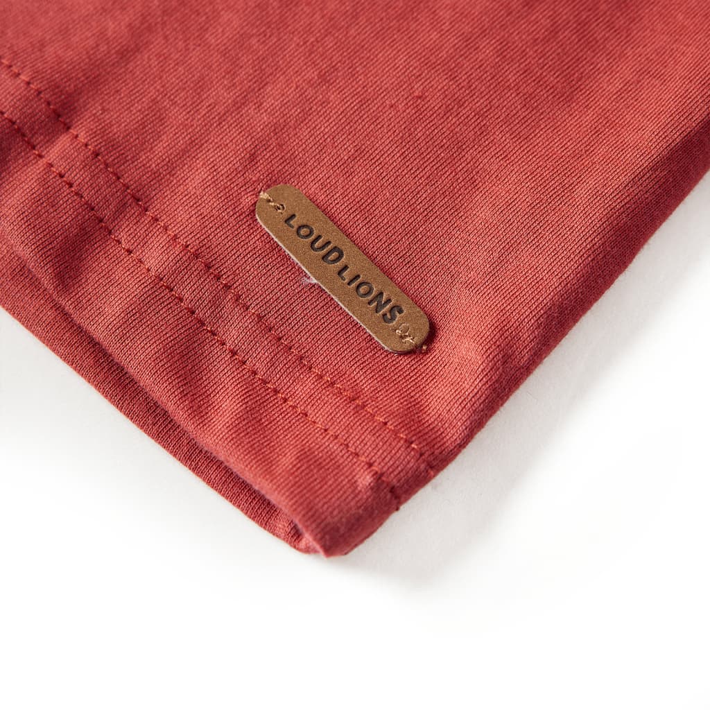 T-shirt à manches longues enfant rouge foncé 92