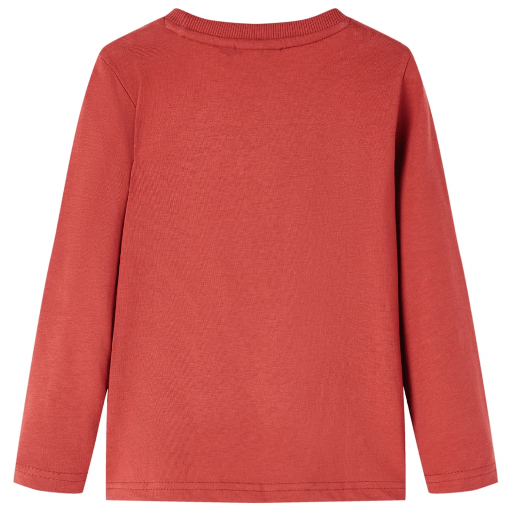 Kinder-Langarmshirt Dunkelrot 128