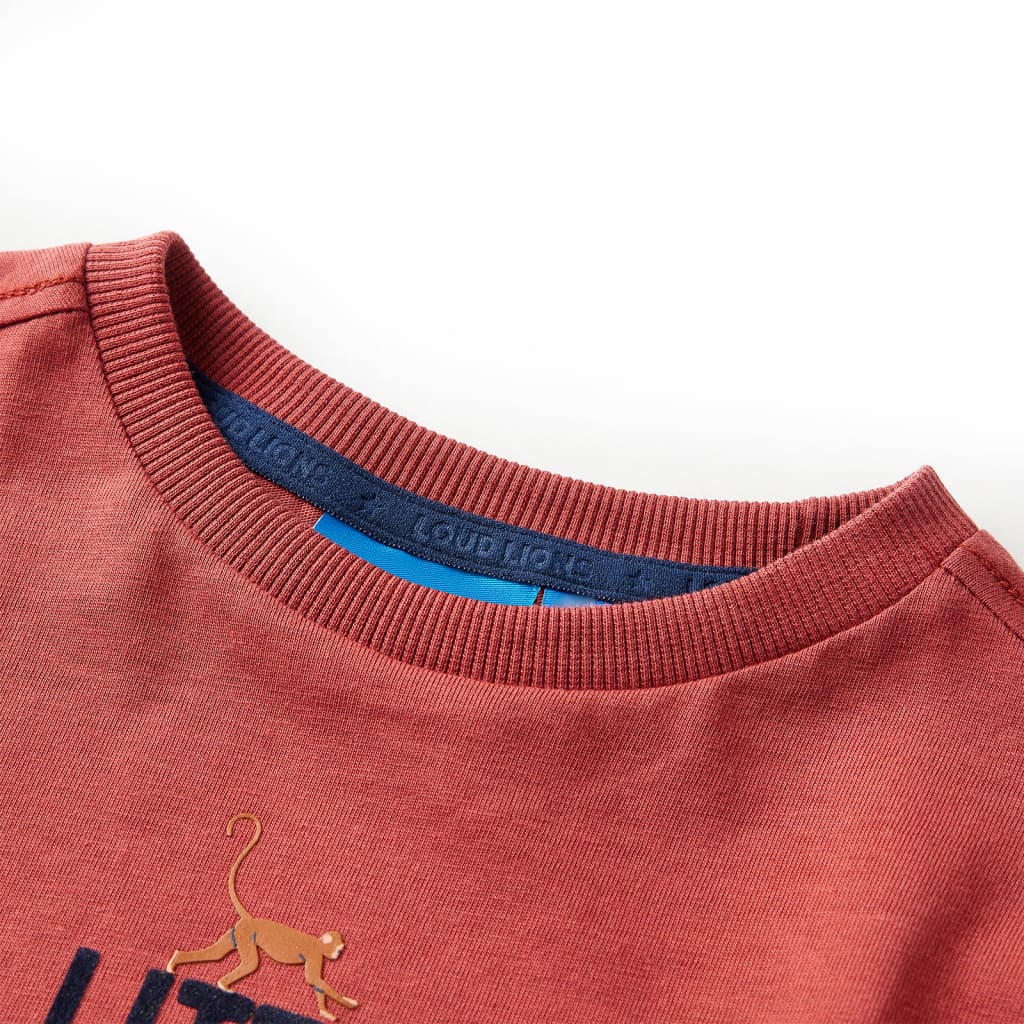 Kinder-Langarmshirt Dunkelrot 128
