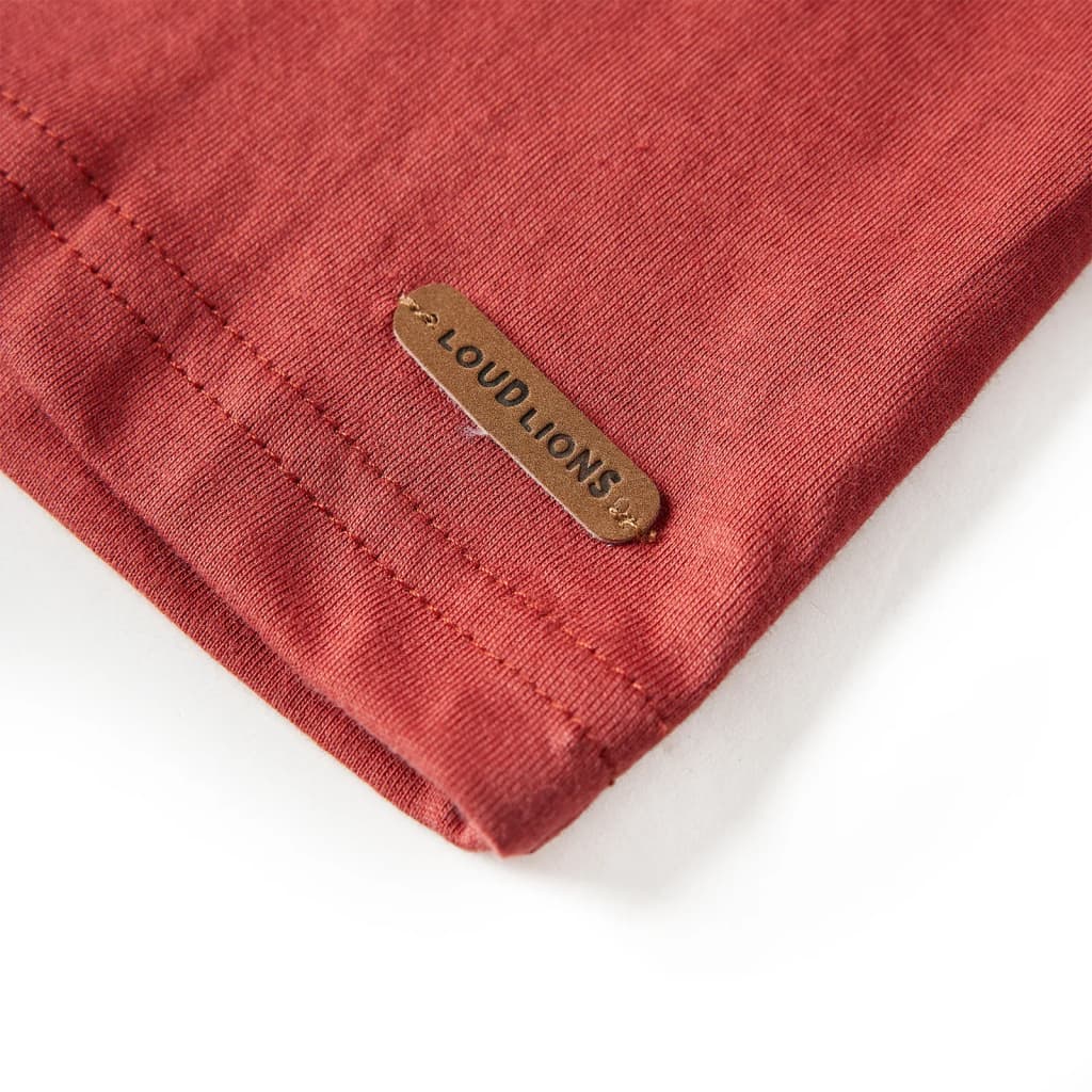 Kinder-Langarmshirt Dunkelrot 128