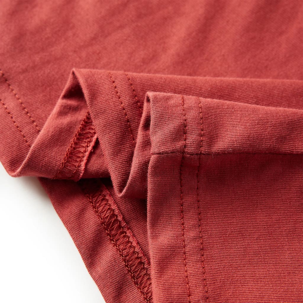Kinder-Langarmshirt Dunkelrot 128
