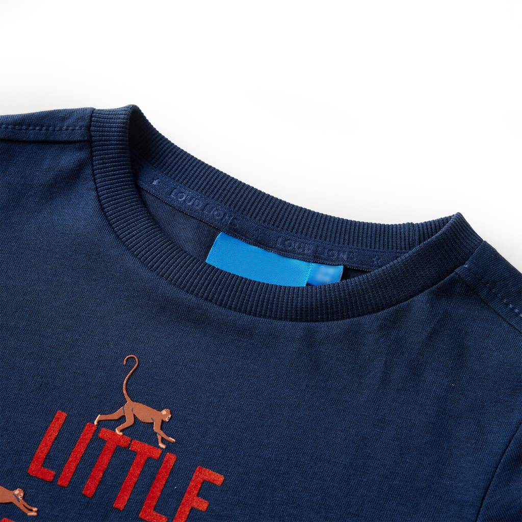 Kids' Long-Sleeve Shirt Navy Blue 116