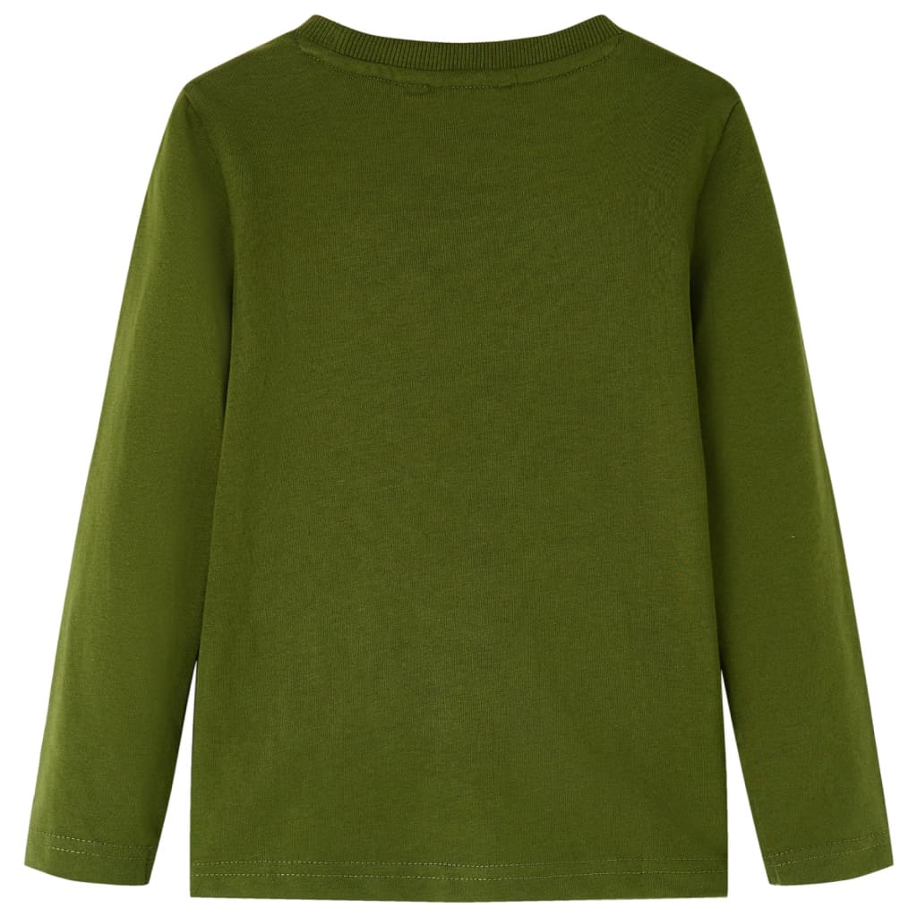 Kids' Long-Sleeve Shirt Dark Khaki 128