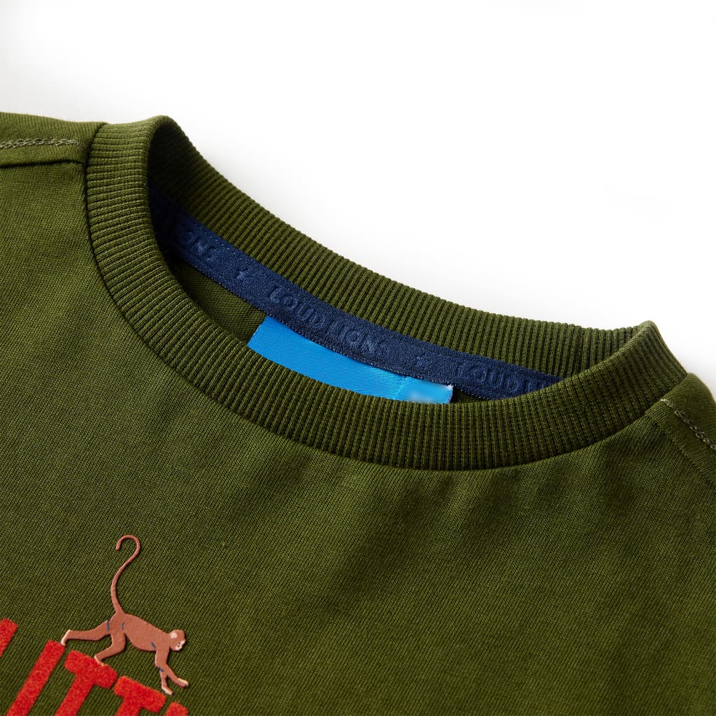 Kids' Long-Sleeve Shirt Dark Khaki 128