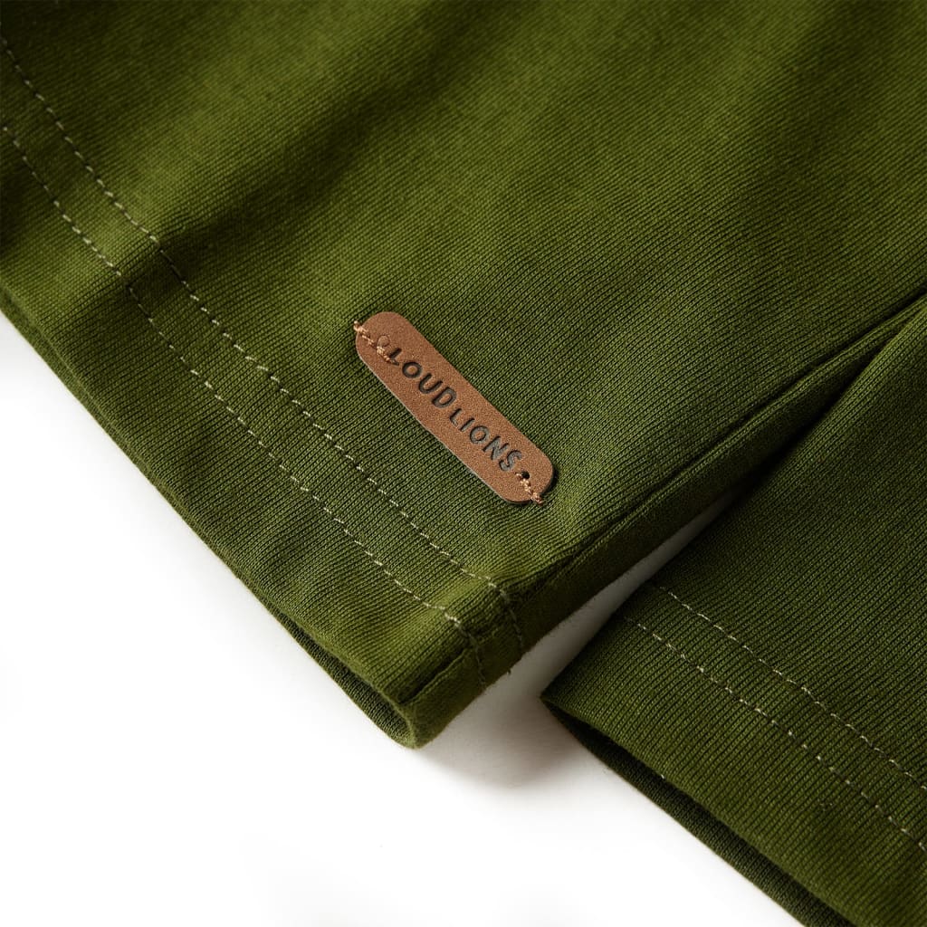 Kids' Long-Sleeve Shirt Dark Khaki 128