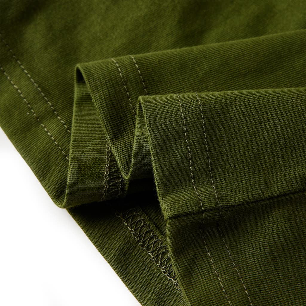 Kids' Long-Sleeve Shirt Dark Khaki 128