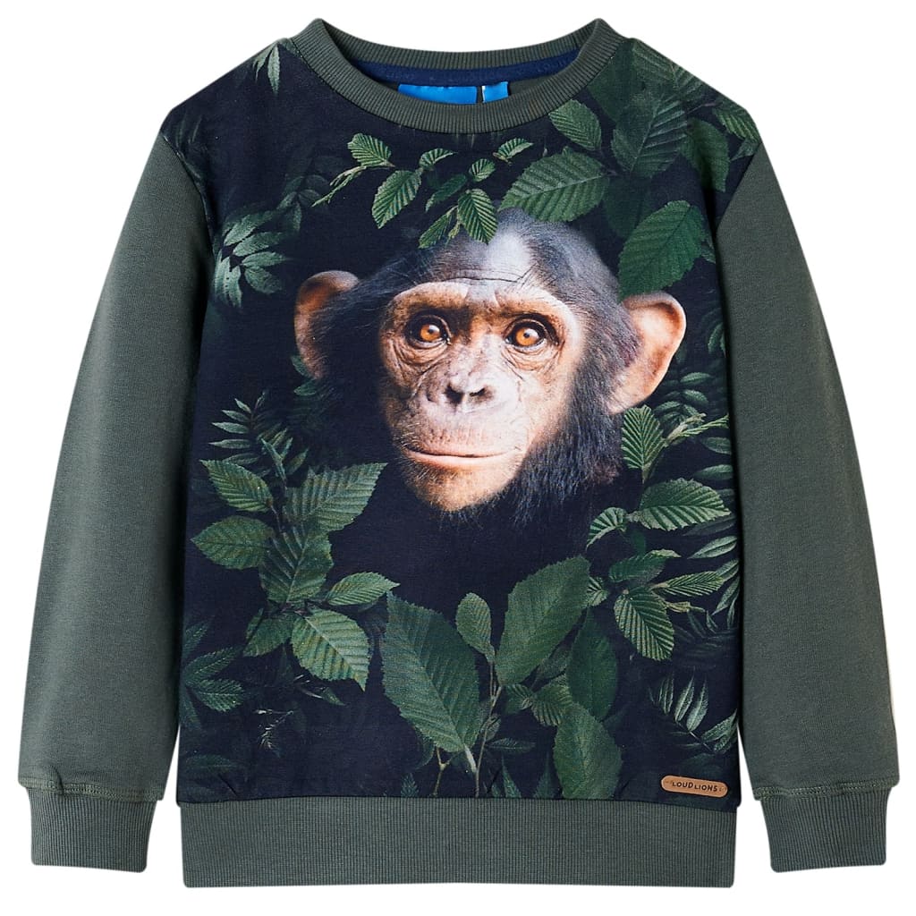 Sweat-shirt Enfant Kaki Foncé 116
