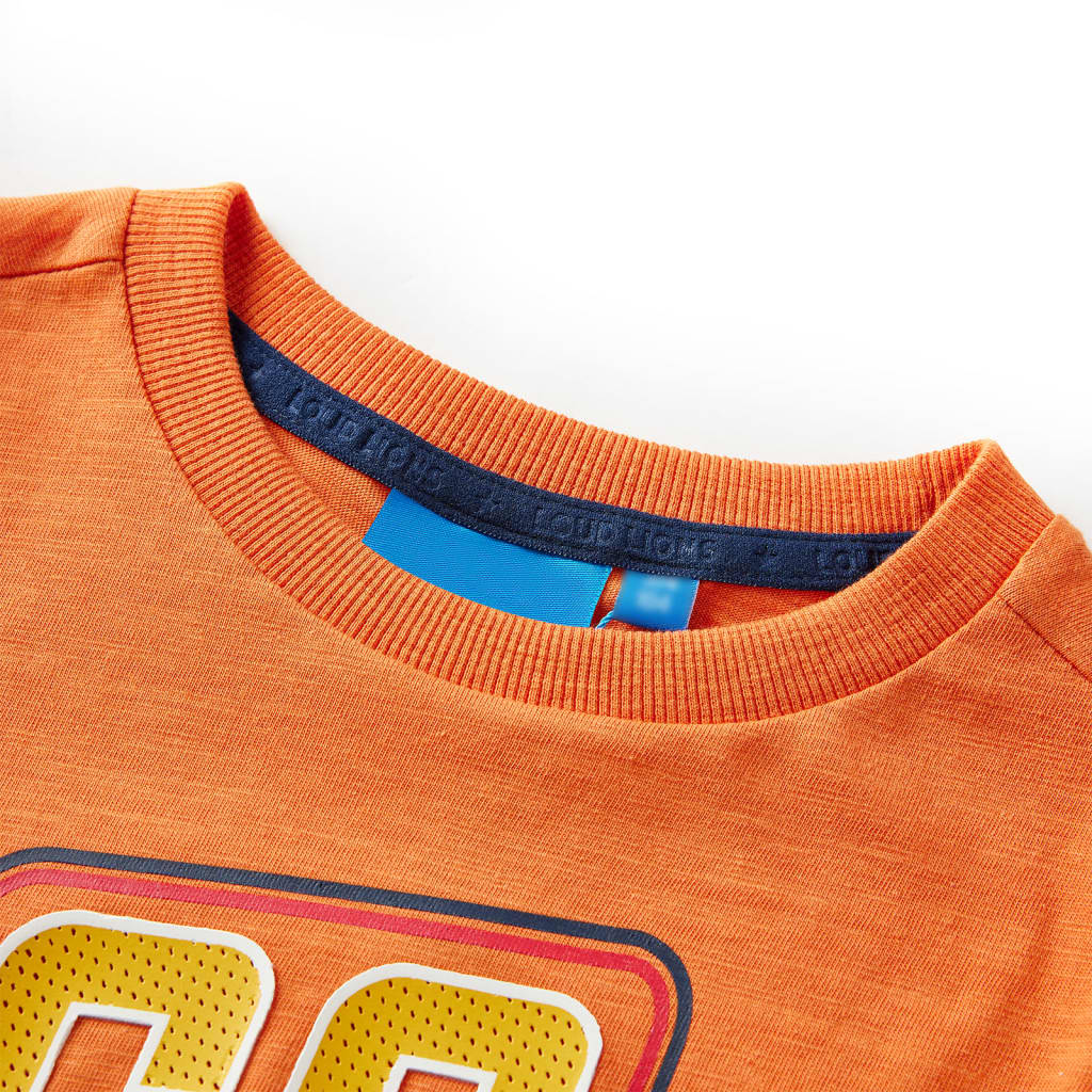T-shirt à manches longues enfant orange foncé 92