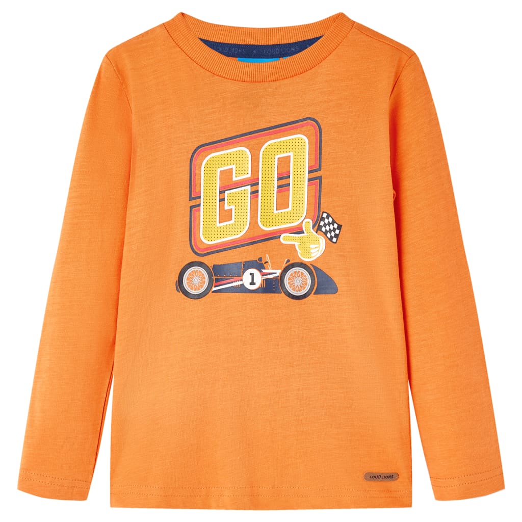T-shirt à manches longues enfant orange foncé 116